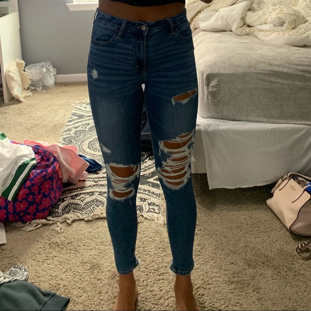 American Eagle Next Level Stretch Skinny Jeans (Size 4 LONG)